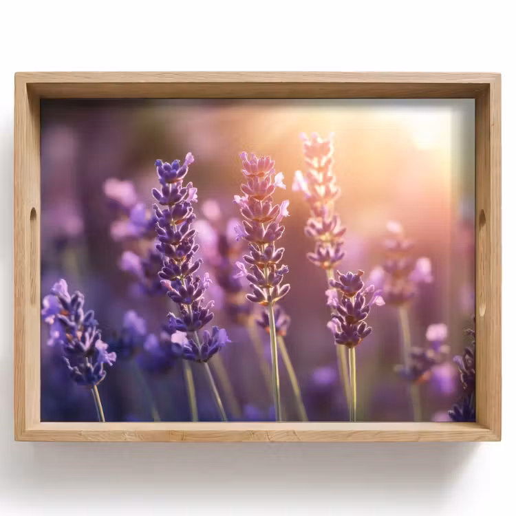Bandeja - Flores de lavanda - Violeta - Luz solar — 1