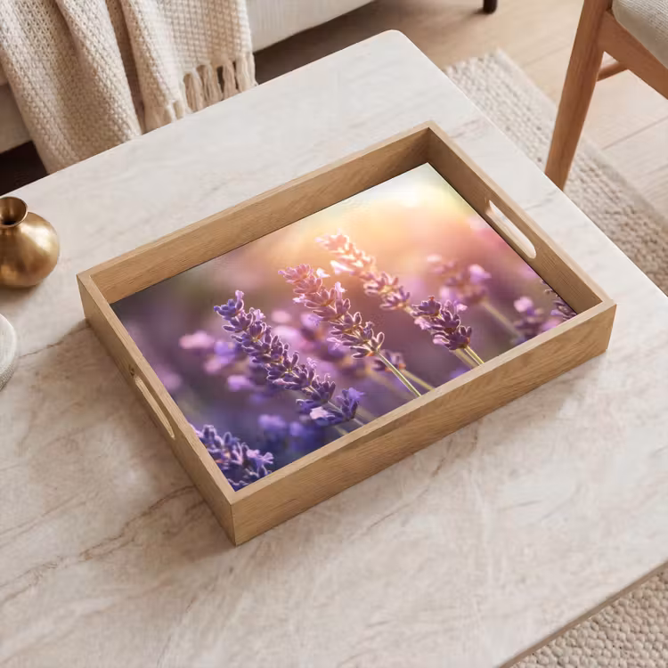 Bandeja - Flores de lavanda - Violeta - Luz solar — 2