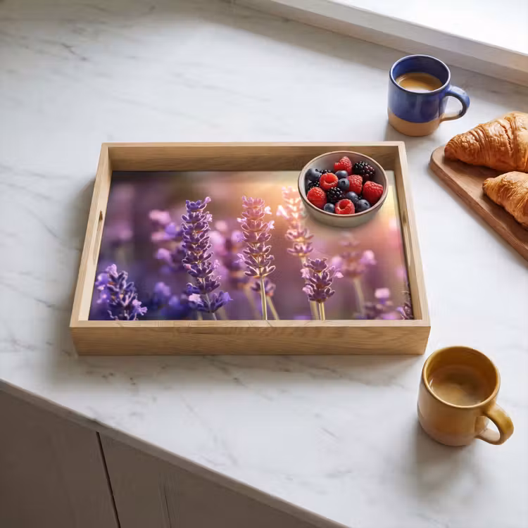 Bandeja - Flores de lavanda - Violeta - Luz solar — 3