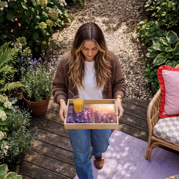 Bandeja - Flores de lavanda - Violeta - Luz solar — 6