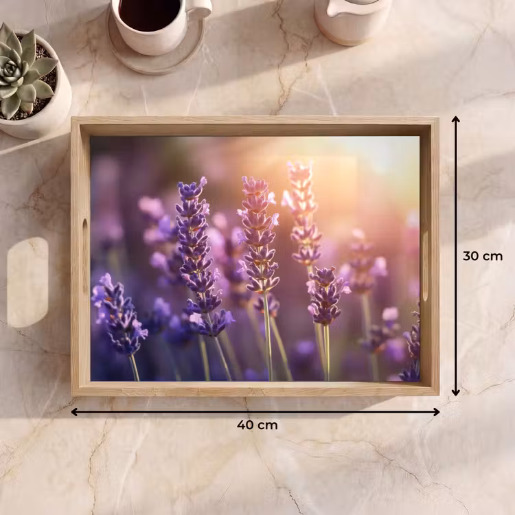 Bandeja - Flores de lavanda - Violeta - Luz solar — 7