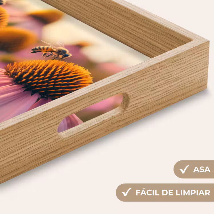 Bandeja - Flores - Morado - Abejas — 8