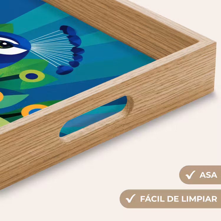 Bandeja - Pavo real - Círculos - Azul — 8