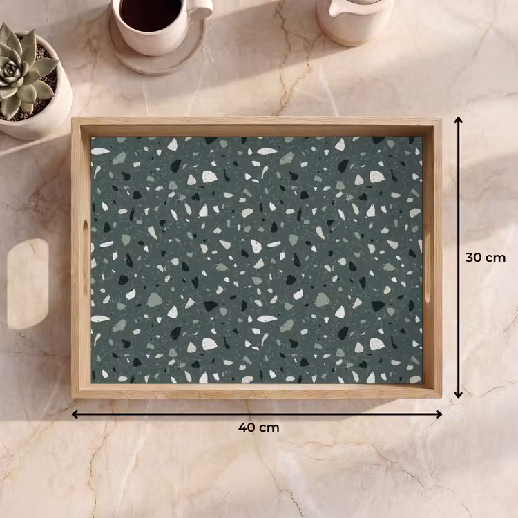 Bandeja - Terrazo - Motivo - Colorido - Verde — 7