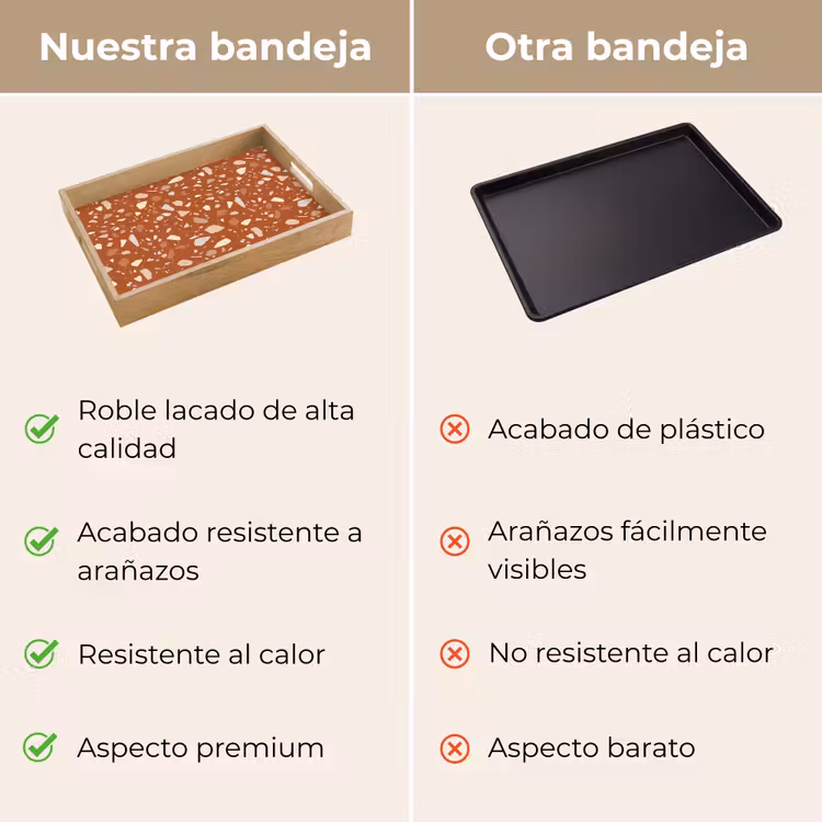 Bandeja - Terrazo - Patrón - Arcilla — 9