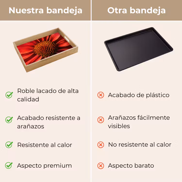Bandeja - Primer plano - Flor- Rojo — 9