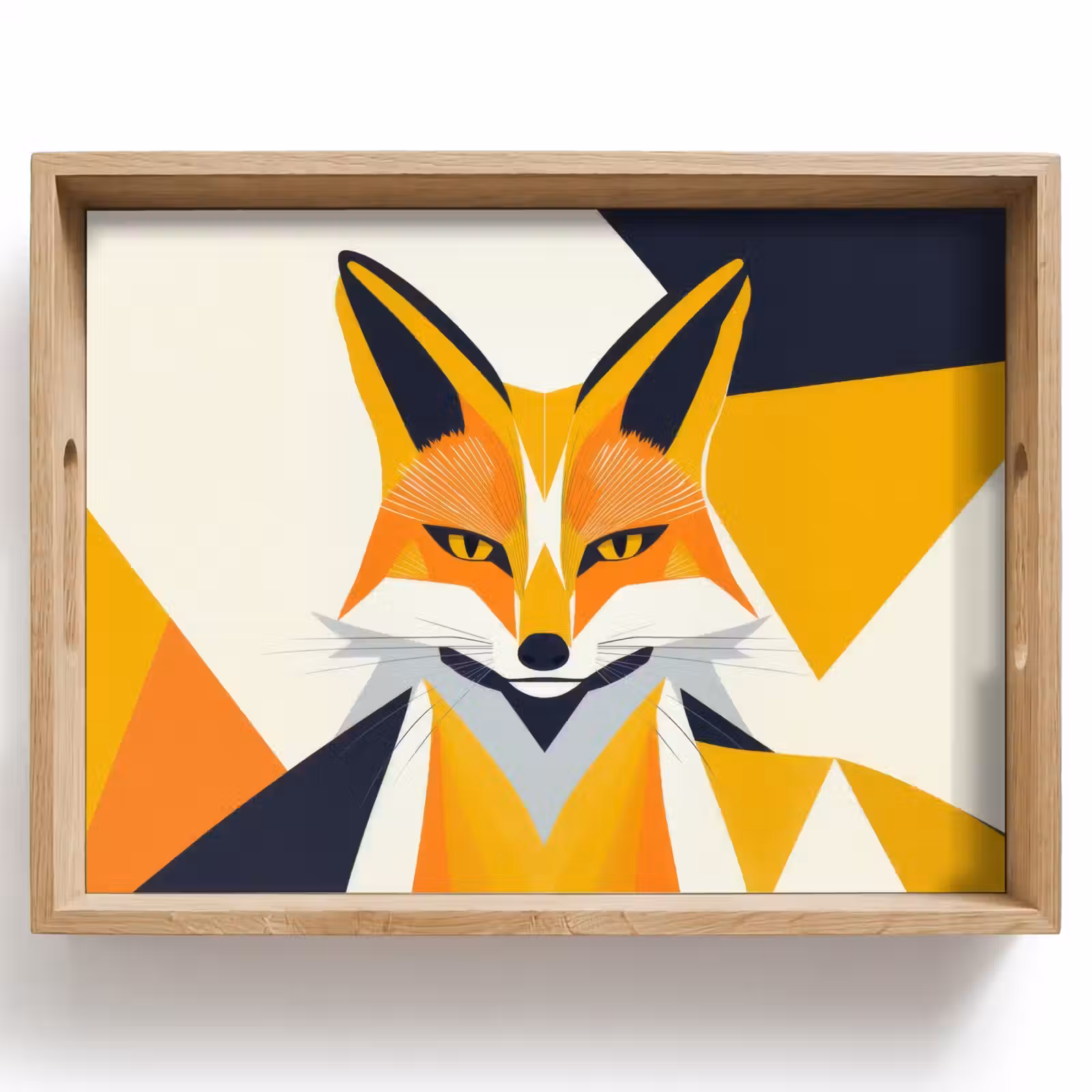 Bandeja - Zorro - Naranja - Abstracto - Triángulos — 1
