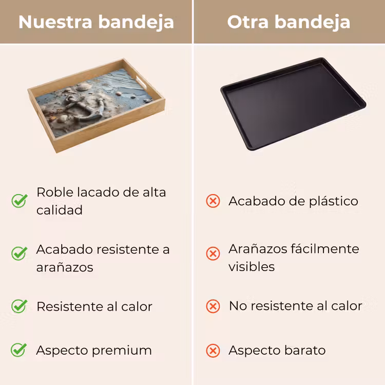 Bandeja - Ancla - Madera - Conchas - Arena — 9