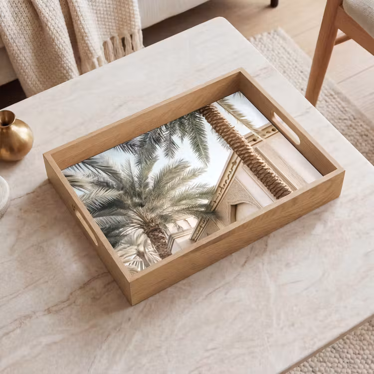 Bandeja - Edificio - Palmeras - Beige - Sol — 2