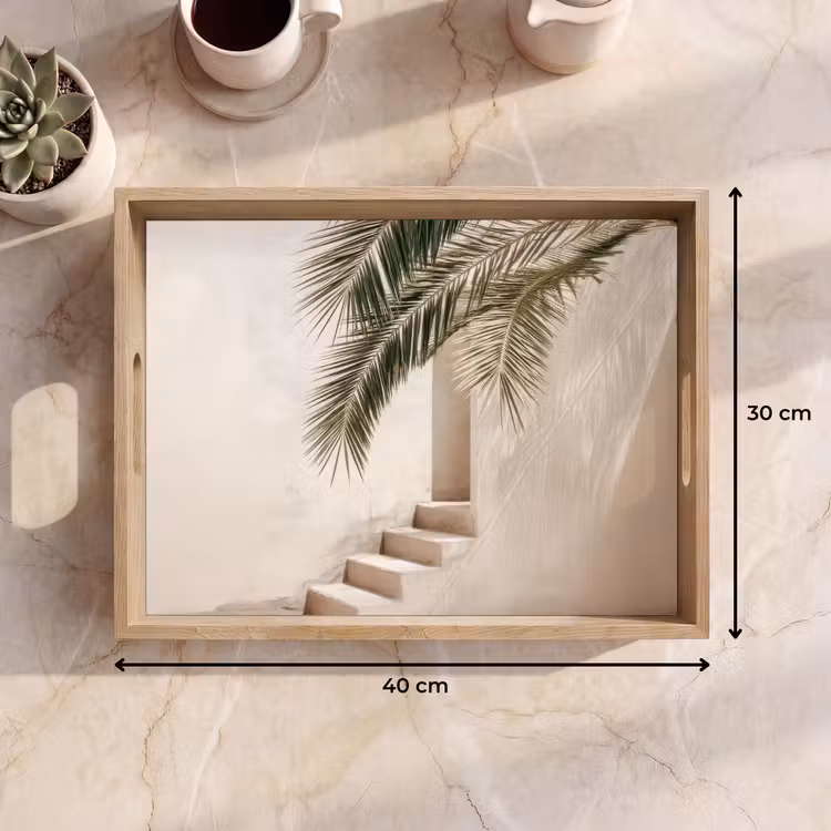 Bandeja - Palmera - Sombra - Escalera - Beige — 7