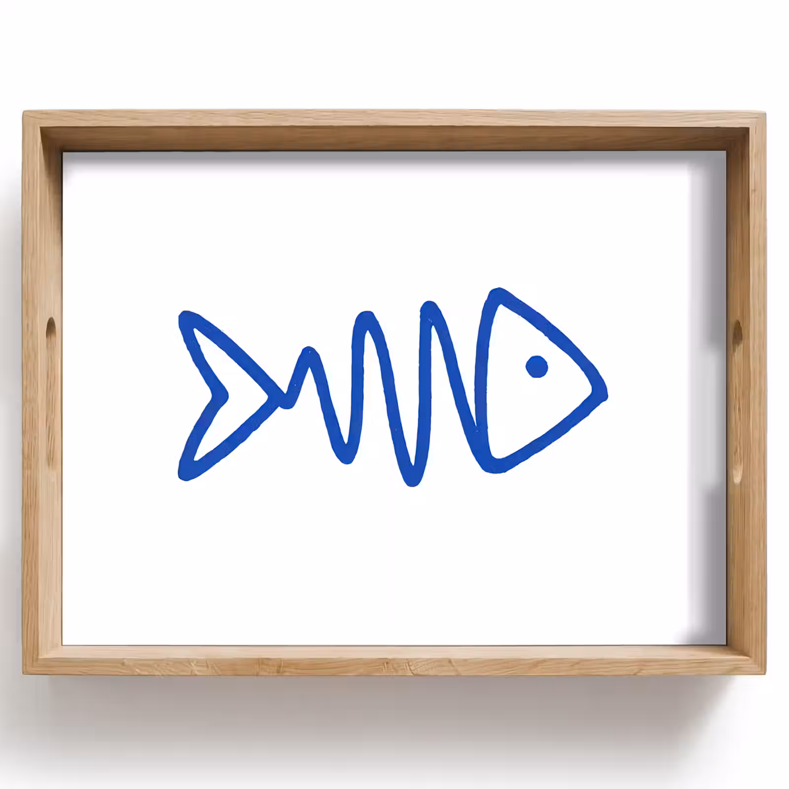 Bandeja - Pez - Minimalista - Azul - Línea — 1