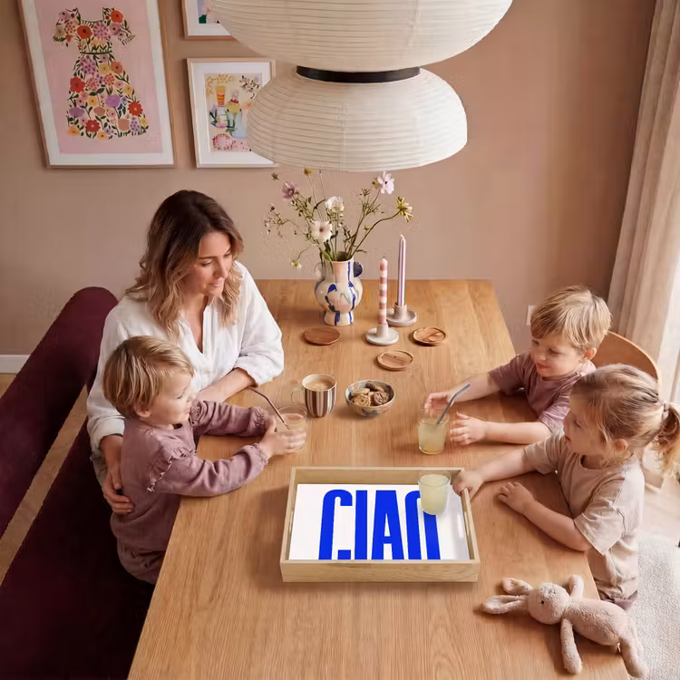 Bandeja - Ciao - Mayúsculas - Azul - Minimalista — 5