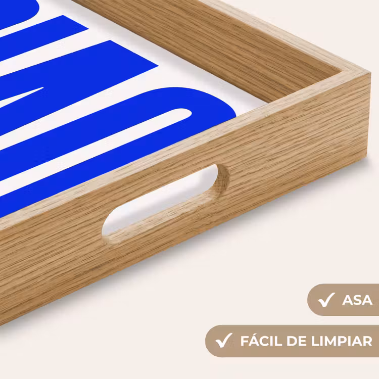 Bandeja - Ciao - Mayúsculas - Azul - Minimalista — 8