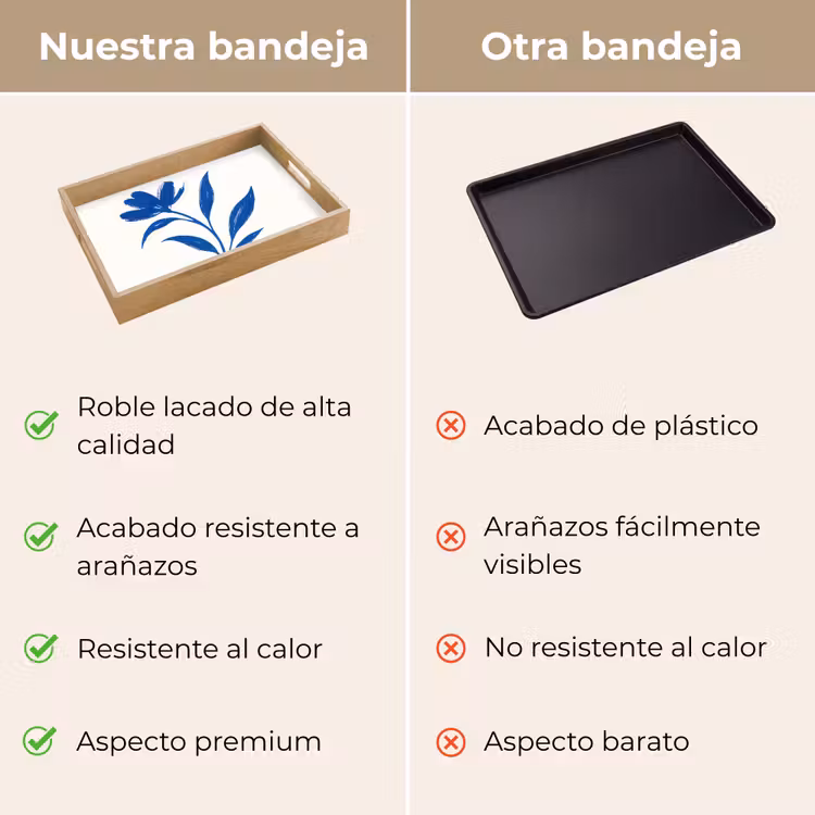 Bandeja - Flor - Pétalos - Minimalista - Azul — 9