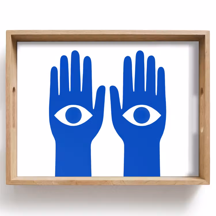 Bandeja - Manos - Dos - Ojos - Azules — 1