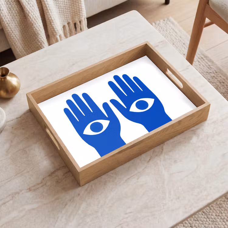 Bandeja - Manos - Dos - Ojos - Azules — 2