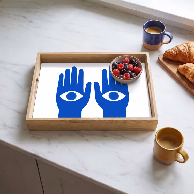 Bandeja - Manos - Dos - Ojos - Azules — 3