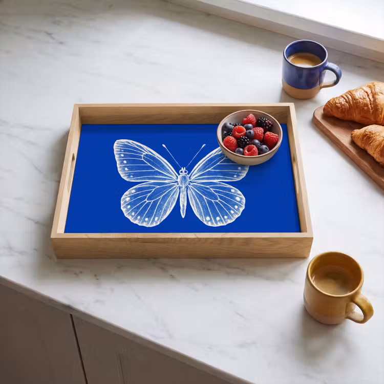 Bandeja - Mariposa - Blanco - Lunar — 3