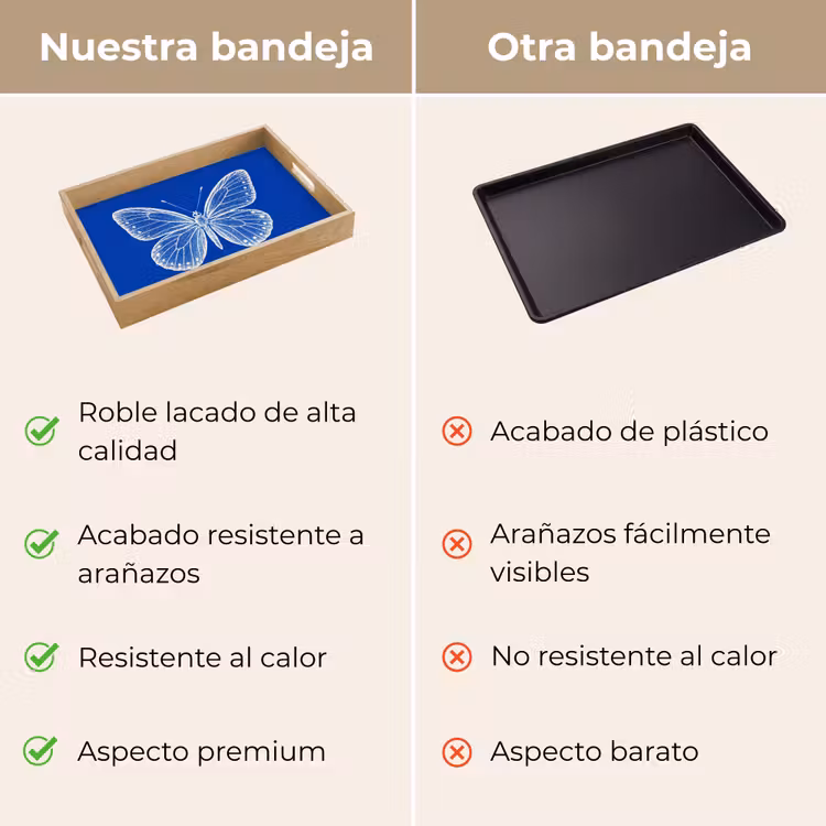 Bandeja - Mariposa - Blanco - Lunar — 9