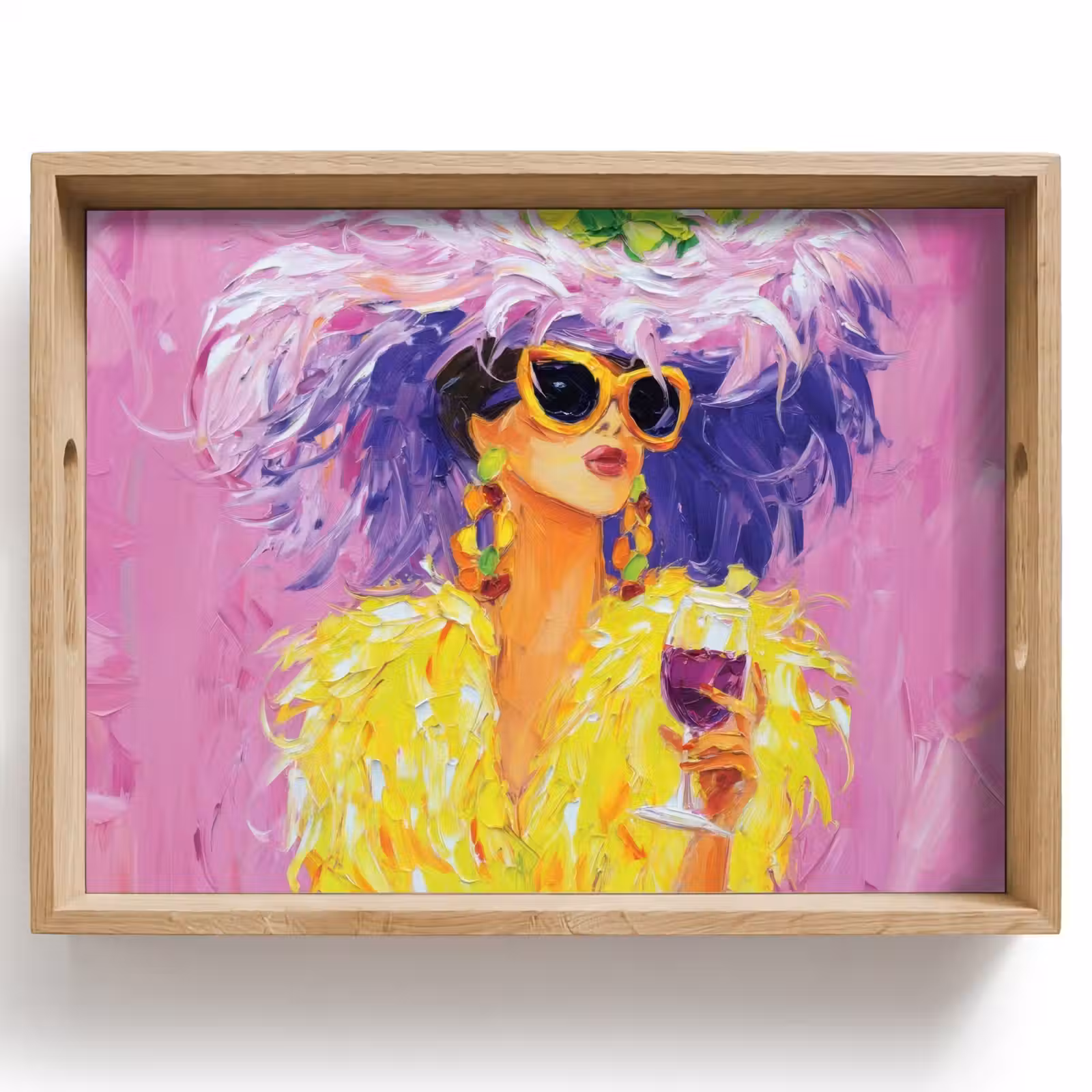 Bandeja - Gafas de sol - Mujer - Abrigo - Plumas — 1