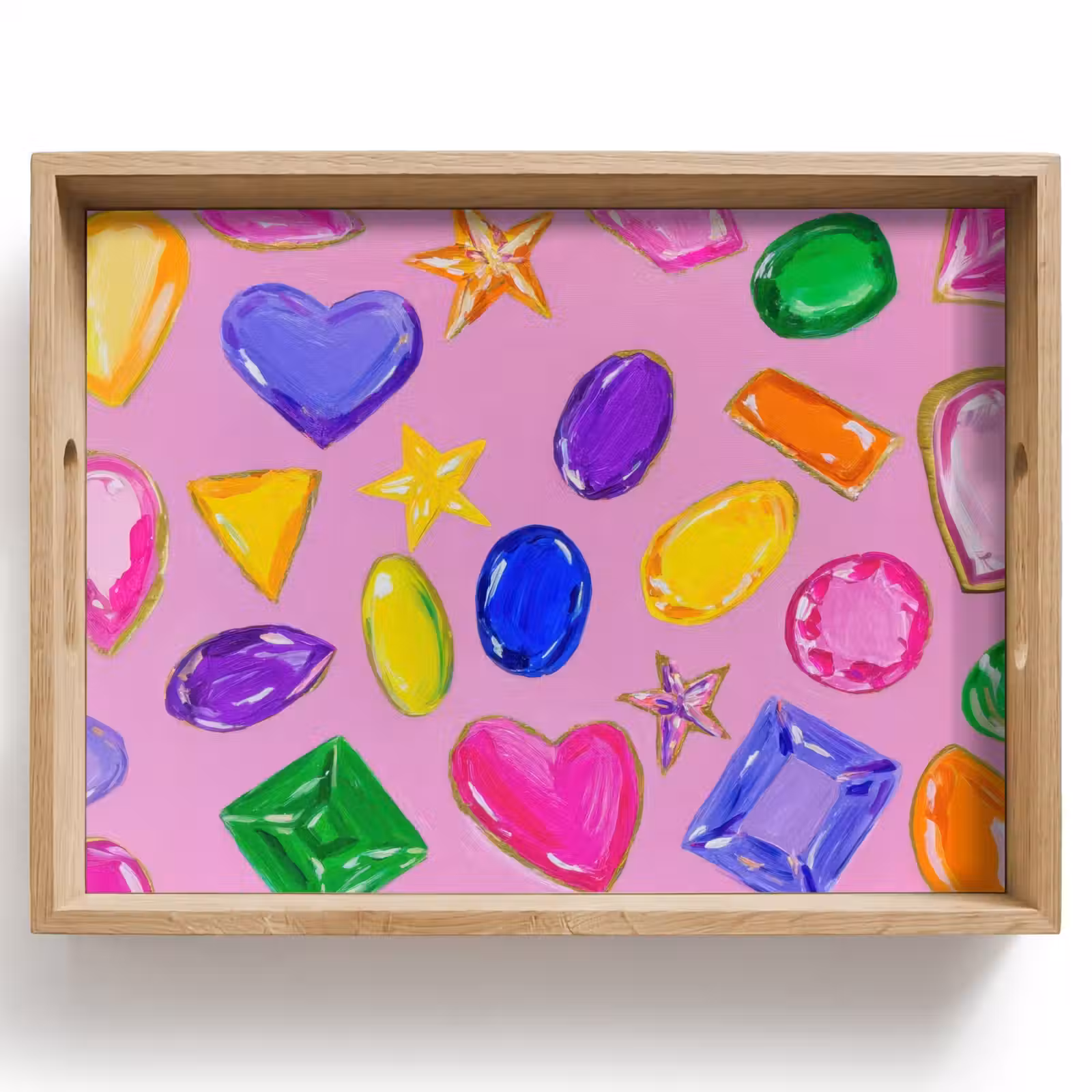 Bandeja - Gemas - Formas - Corazón - Colorido — 1
