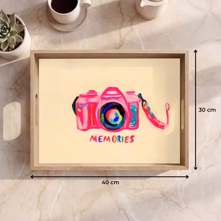 Bandeja - Cámara - Recuerdos - Rosa - Pintado — 7