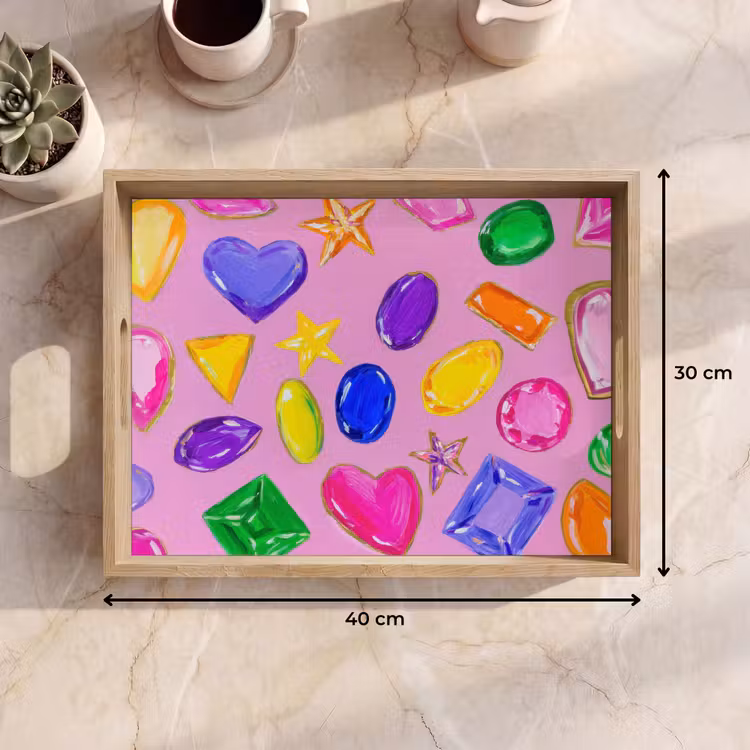 Bandeja - Gemas - Formas - Corazón - Colorido — 7