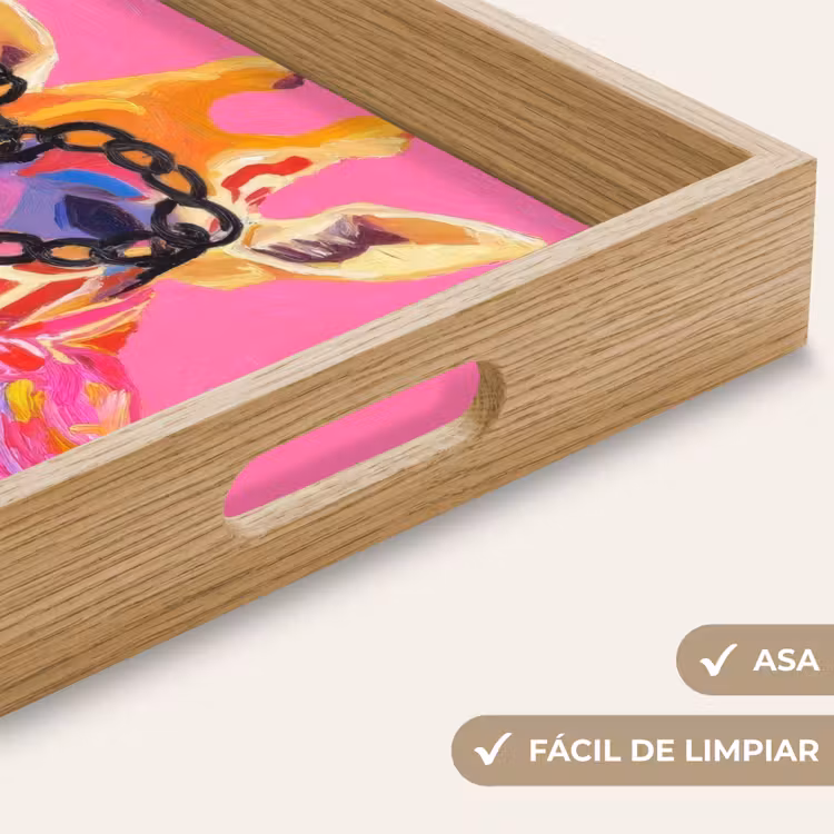 Bandeja - Jirafa - Rosa - Gafas - Bufanda — 8