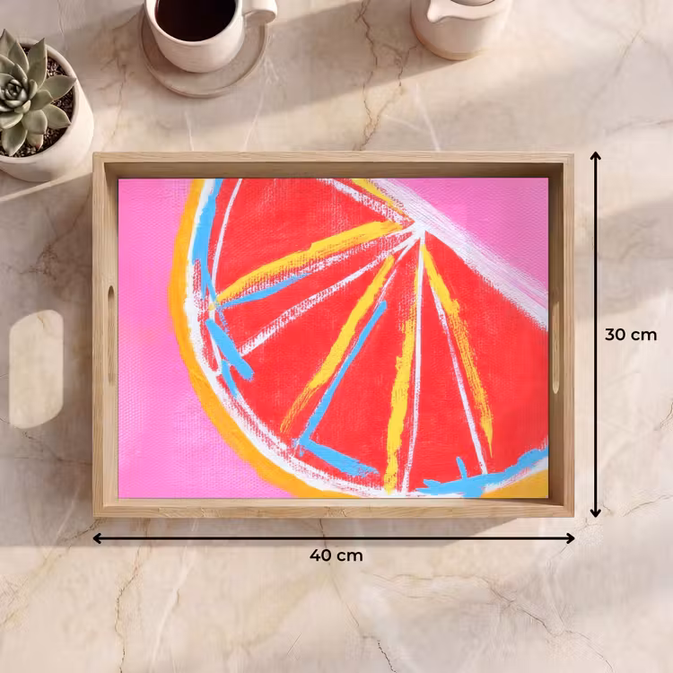 Bandeja - Pomelo - Pintado - Rosa - Rayas — 7