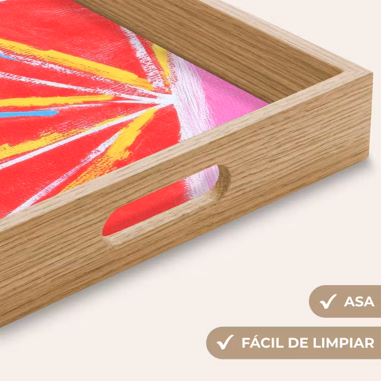 Bandeja - Pomelo - Pintado - Rosa - Rayas — 8