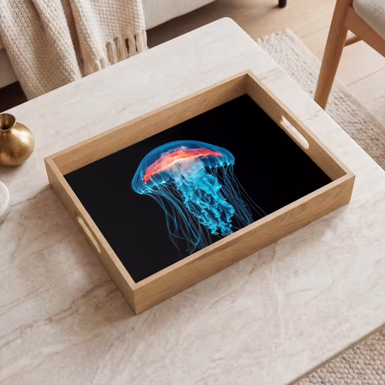 Bandeja - Medusa - Tentáculos - Azul - Luz — 2