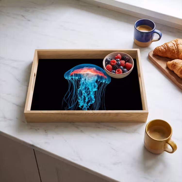 Bandeja - Medusa - Tentáculos - Azul - Luz — 3