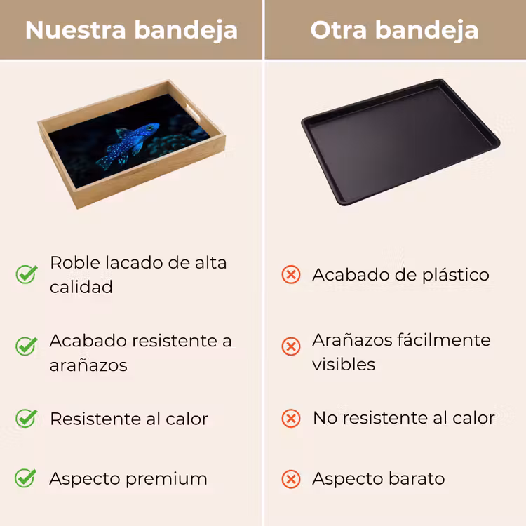 Bandeja - Pez - Lunares - Coral - Azul — 9