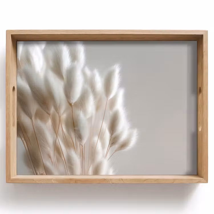 Bandeja - Plumas - Beige - Minimalista — 1
