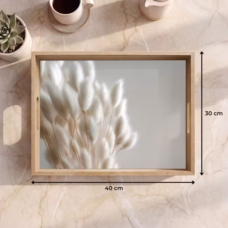Bandeja - Plumas - Beige - Minimalista — 7