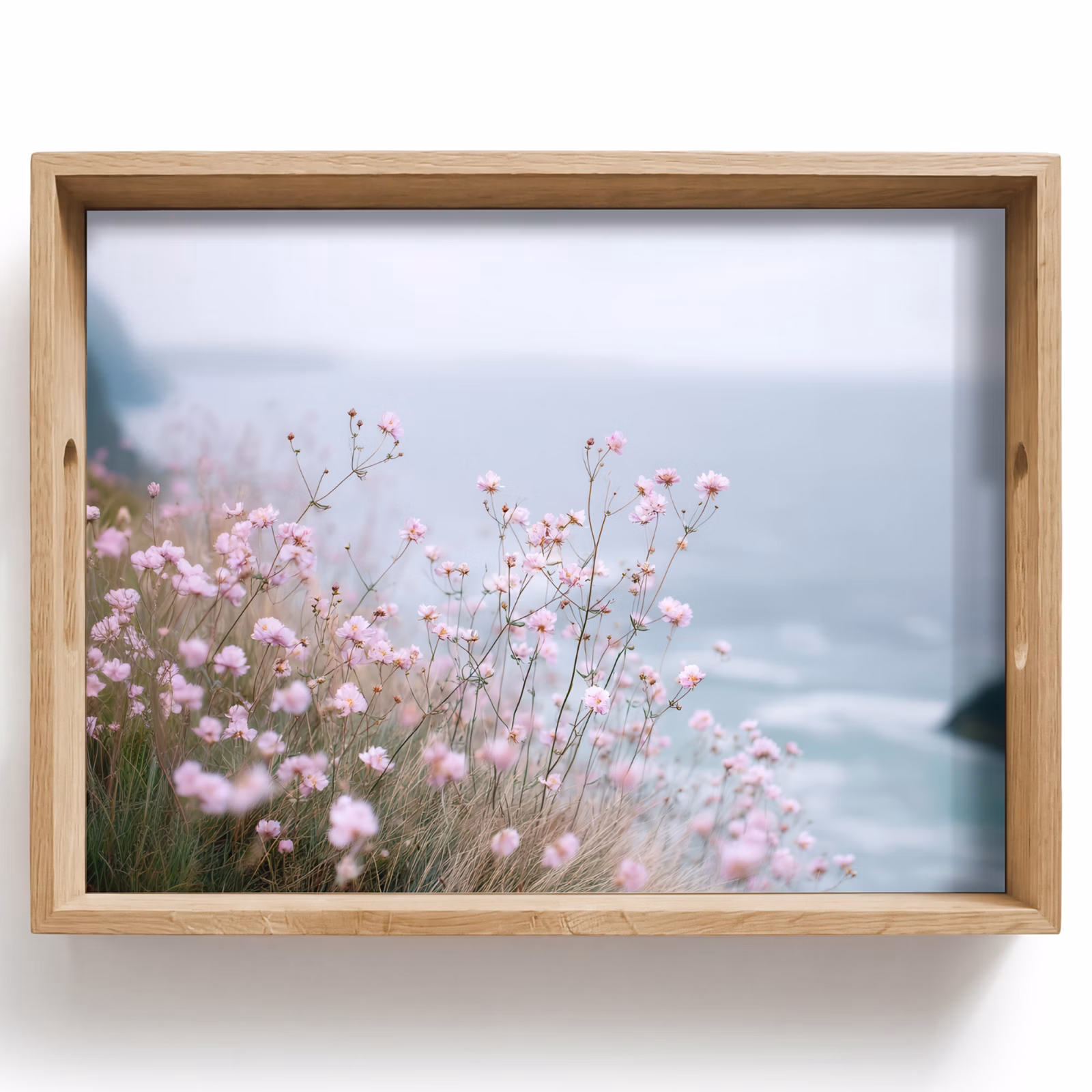 Bandeja - Acantilado - Flores - Mar - Rosa — 1