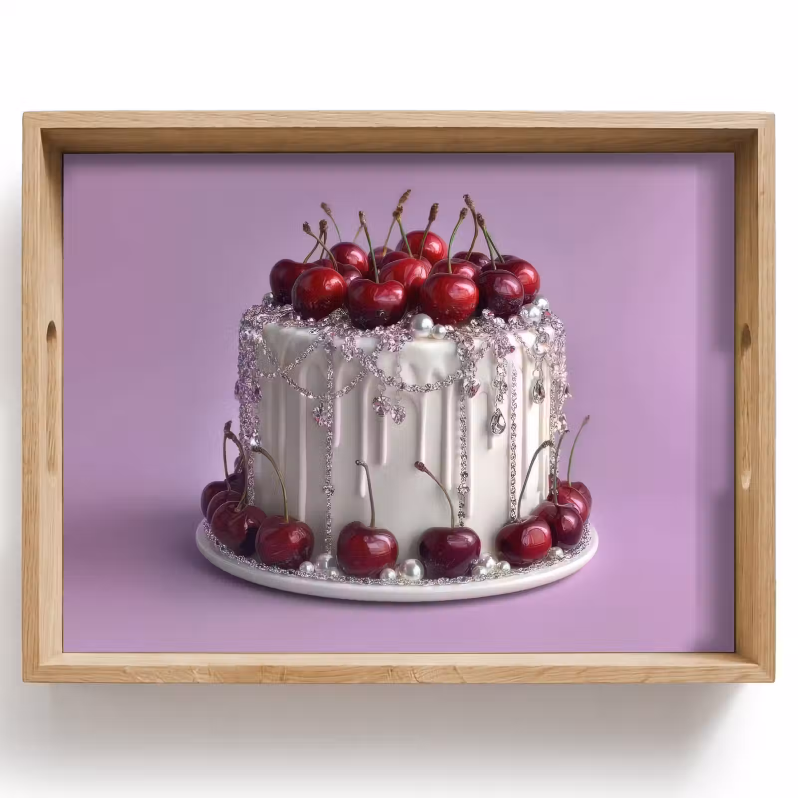 Bandeja - Pastel - Cereza - Joyas - Rojo — 1