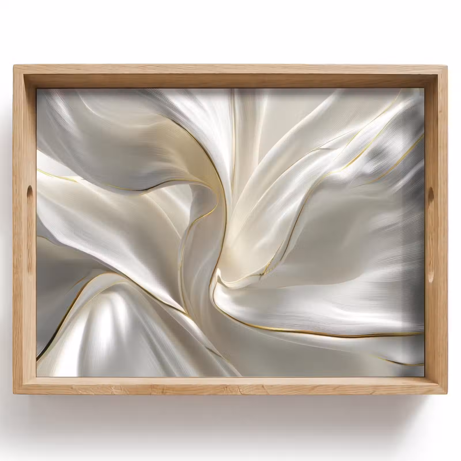 Bandeja - Tejido - Pliegues - Oro — 1