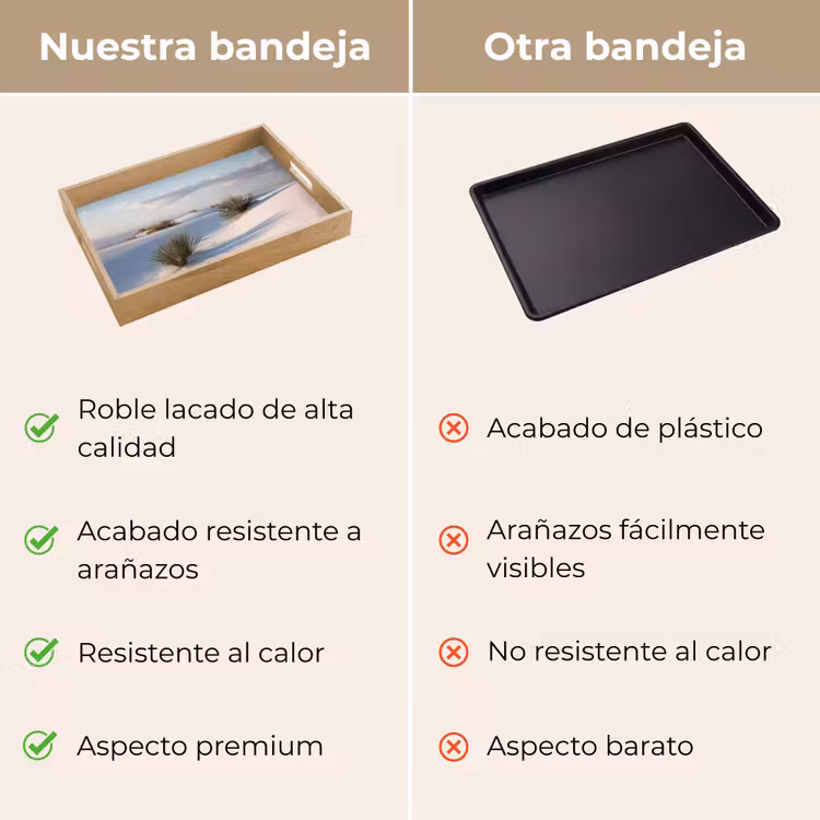 Bandeja - Dunas - Hierba - Nubes - Beige — 9