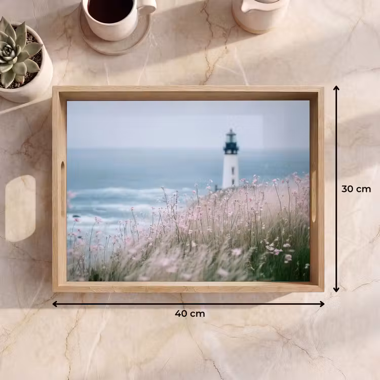 Bandeja - Faro - Acantilado - Mar - Flores — 7