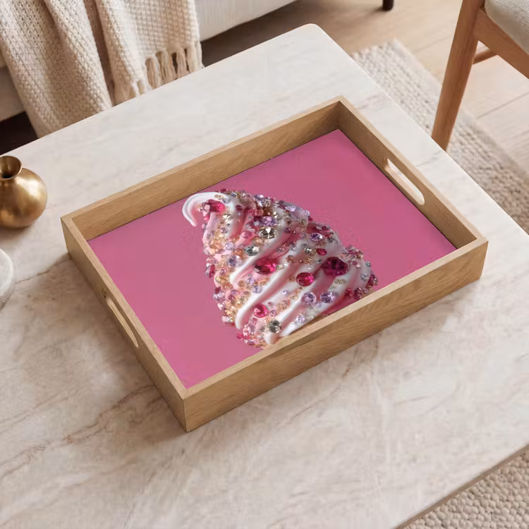 Bandeja - Helado soft - Gemas - Rosa - cucurucho — 2