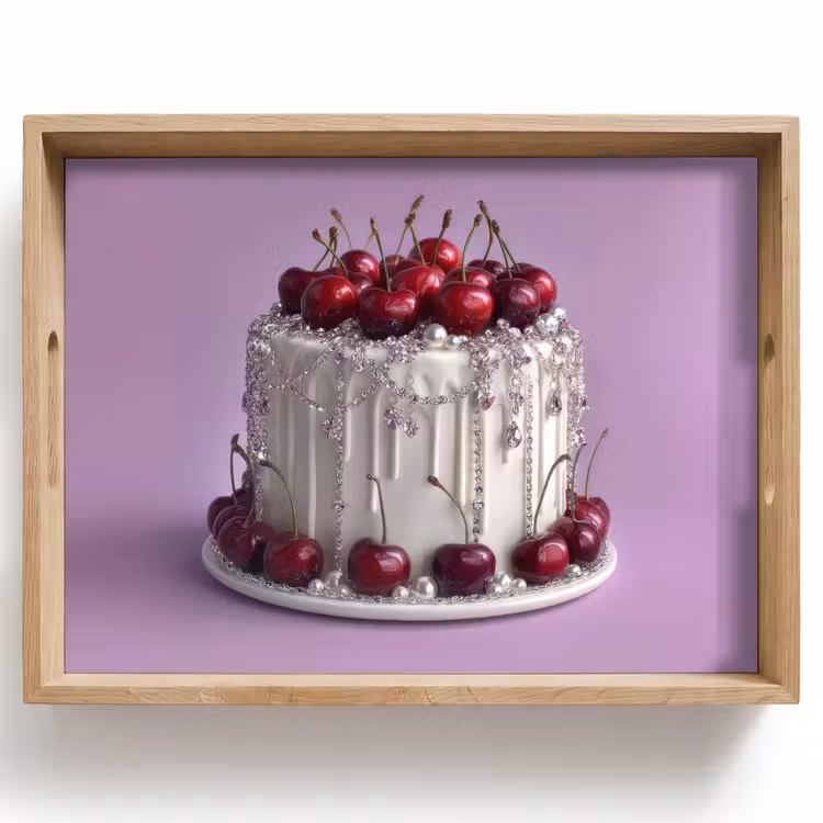 Bandeja - Pastel - Cereza - Joyas - Rojo — 1