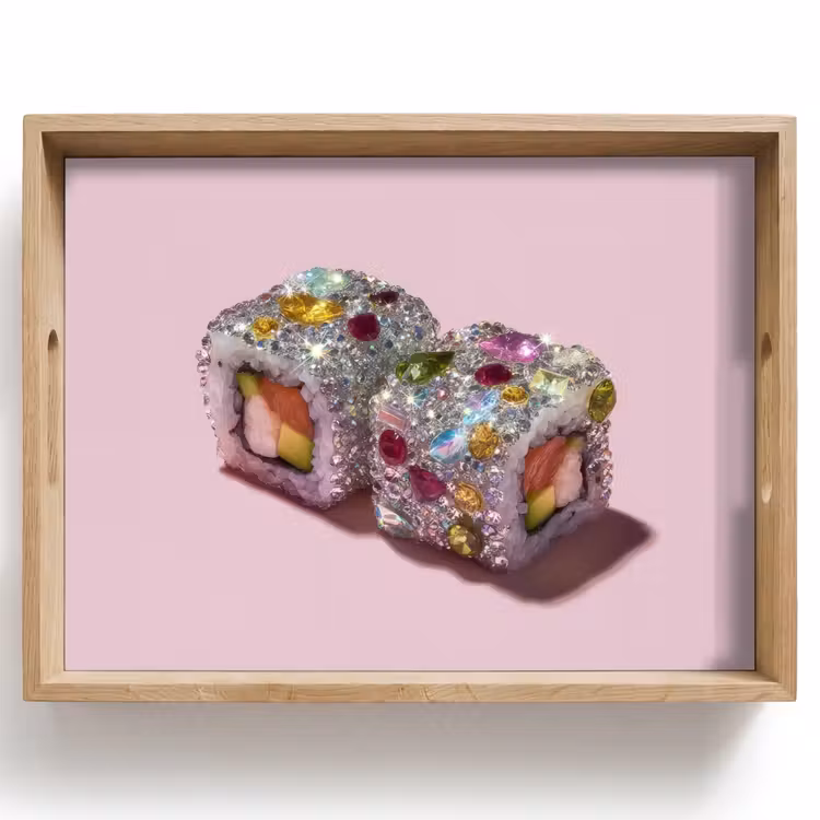Bandeja - Sushi - Rollos - Piedras - Colorido — 1
