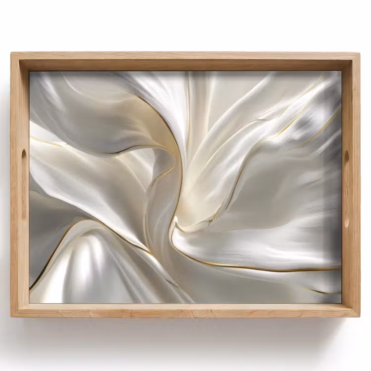 Bandeja - Tejido - Pliegues - Oro — 1