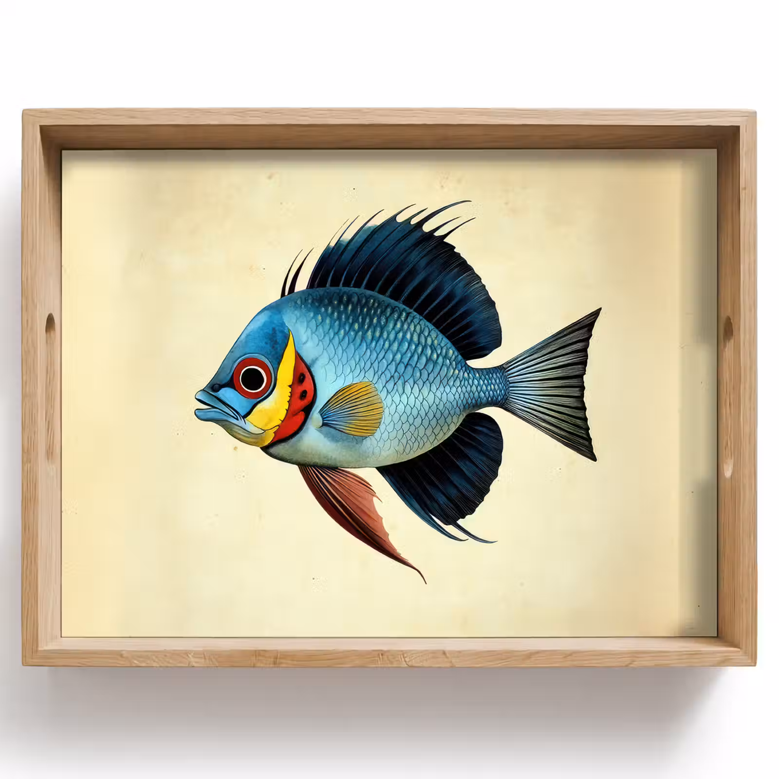 Bandeja - Azul - Branquias - Pez - Ilustración — 1