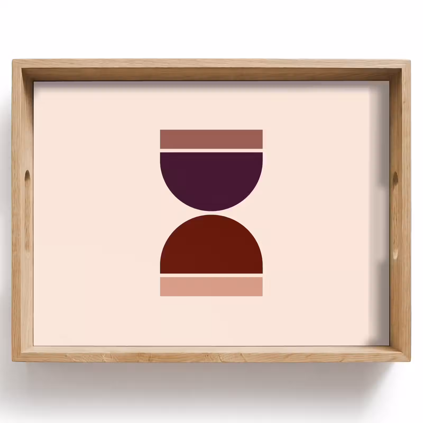 Bandeja - Reloj de arena - Simétrico - Rojo - Morado — 1