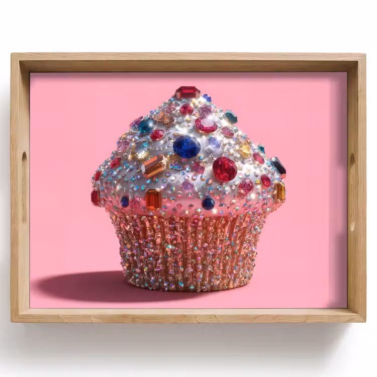 Bandeja - Cupcake - Colorido - Gemas — 1