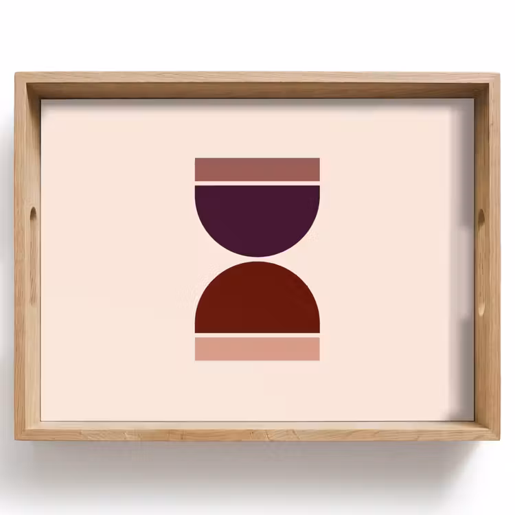 Bandeja - Reloj de arena - Simétrico - Rojo - Morado — 1