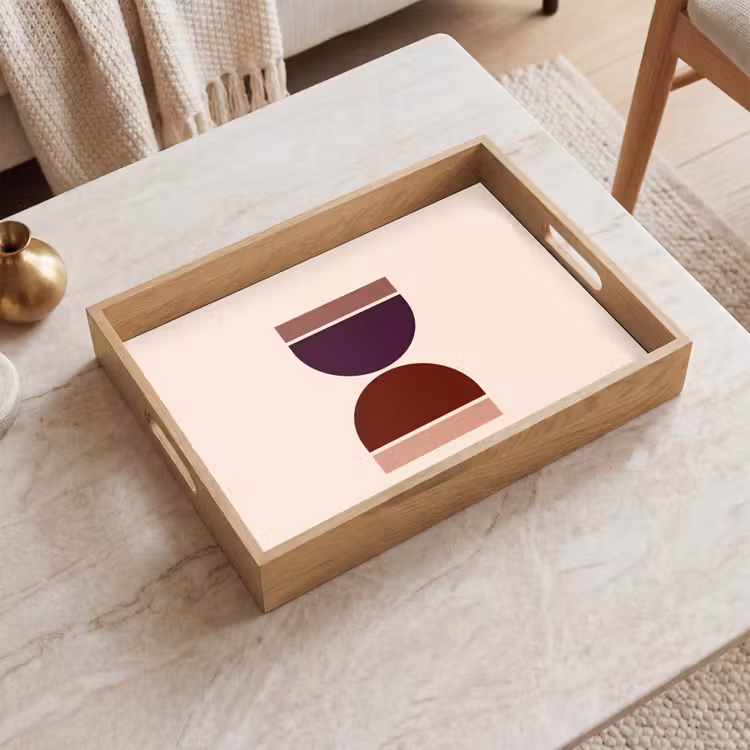 Bandeja - Reloj de arena - Simétrico - Rojo - Morado — 2