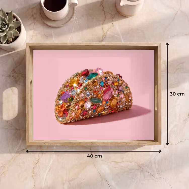 Bandeja - Taco - Colorido - Gemas - Oro — 7